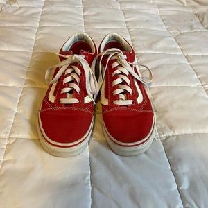 Old Skool Red Vans🛹🍒